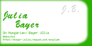 julia bayer business card